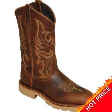 Abilene Mens Brown Work Sole Western Boot 6310