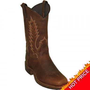 Abilene Mens 11" Brown Western Work Boots 6724