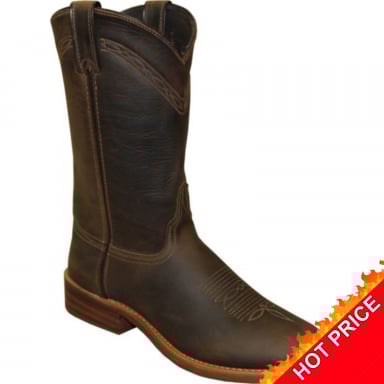 Abilene Mens 11" Round Toe Brown Western Work Boots 6732