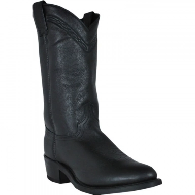 Abilene Mens 12 Inch Black Cowboy Boot