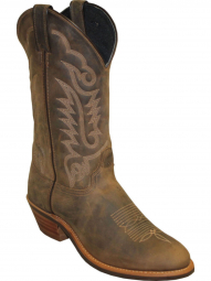 Abilene Mens 12" Distressed Brown Cowhide Cowboy Boot 6412