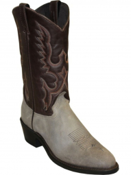 Abilene Mens 12 Two-toned Grey Mahogany Cowboy Boot 6416
