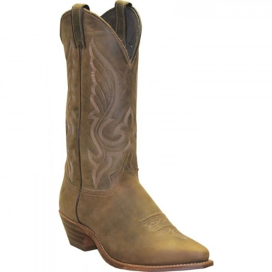 Abilene Mens 12 Inch USA Made Leather Snip Toe Western Cowboy Boot