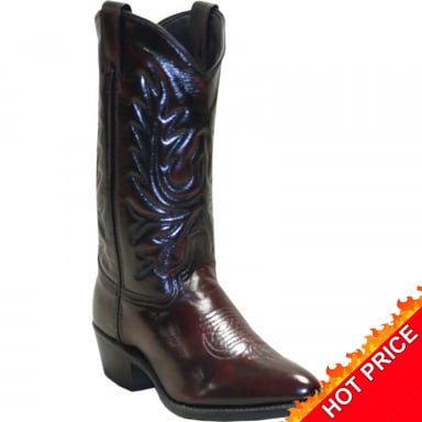 Abilene Mens 12" Black Cherry Western Boots 6461