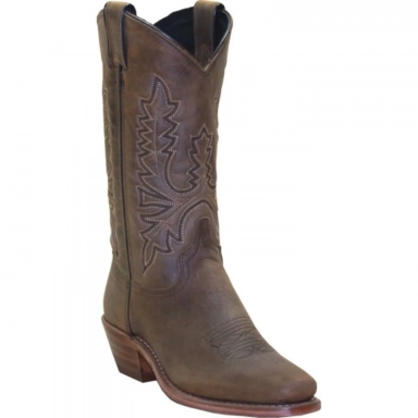 Abilene Womens 11 Inch Olive Brown Cowhide Cowgirl Boot