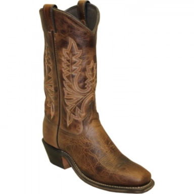 Abilene Womens 11 Brown Cowhide Medium Square Toe Western Cowgirl Boot