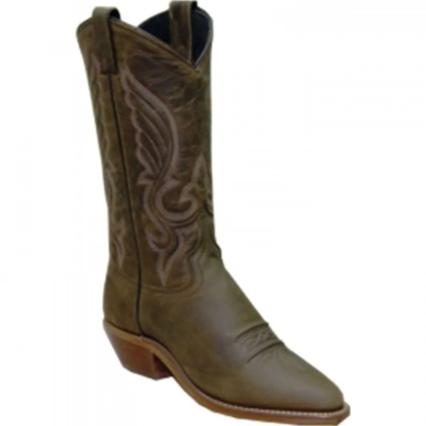 Abilene Womens 11 Inch USA Made Cowhide Leather Snip Toe Western Brown
