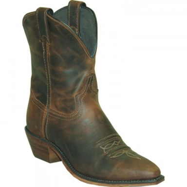 Abilene Womens 7 Inch USA Made Leather Snip Toe Western Cowgirl Boot