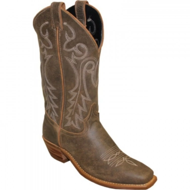 Abilene Womens 12 Dakota Distressed and Crunched Cowhide Cowgirl Boot