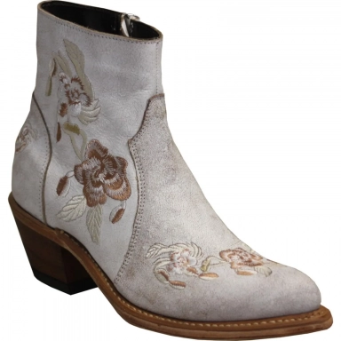 Abilene Womens Birch 5.5 White Western Bootie
