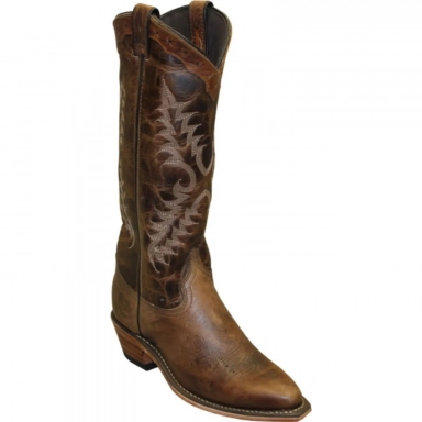 Abilene Womens Tall 14 Brown Cowhide Snip Toe Cowgirl Boot