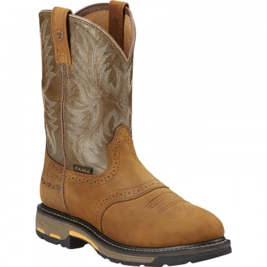 Ariat Mens Western Work Boot 10 Inch Aged Bark
