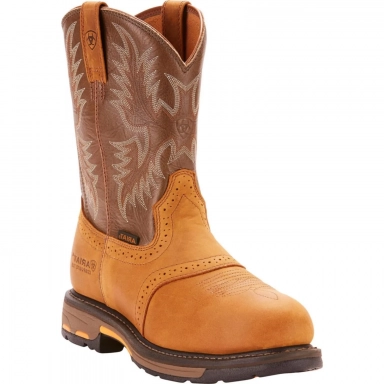 Ariat Mens Composite Toe Western Work Boot 10 Inch Aged Bark