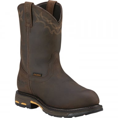 Ariat Mens WorkHog Pull-On H2O Western Work Boot 10001200