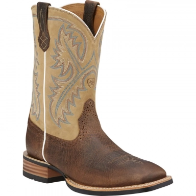 Ariat Mens Square Toe Cowboy Boot 11 Inch Tumbled Bark