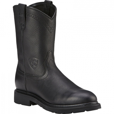 Ariat Mens 10 Inch Roper Toe Work Boot Black
