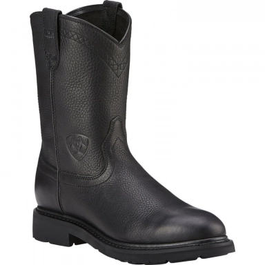 Ariat Mens Western Work Boot 10 Inch Black