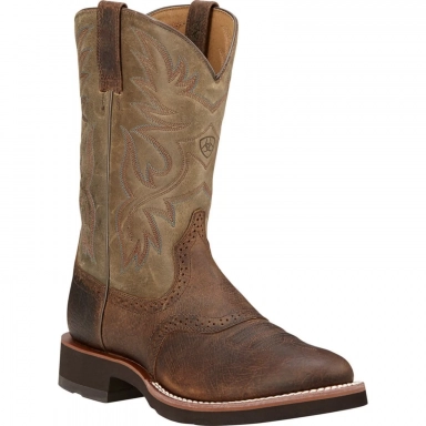 Ariat Mens Square Toe Cowboy Boot 11 Inch Earth Brown