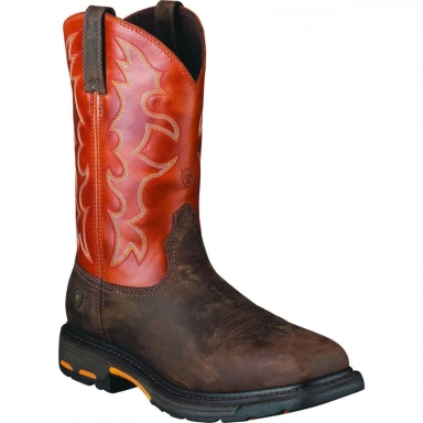 Ariat Mens Steel Toe Western Work Boot 11 Inch Dark Earth