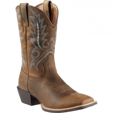 Ariat Mens Square Toe Cowboy Boot 11 Inch Distressed Brown