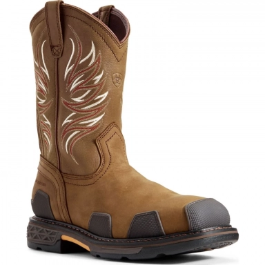 Ariat Mens Composite Toe Western Work Boot 11 Alamo Brown