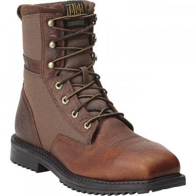 Ariat Mens Composite Toe Work Boot 8 Inch Oiled Brown