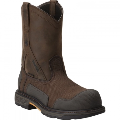 Ariat Mens Waterproof Composite Toe Western Brown Cordura