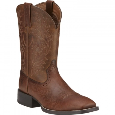 Ariat Mens Square Toe Cowboy Boot 11 Inch Fiddle Brown