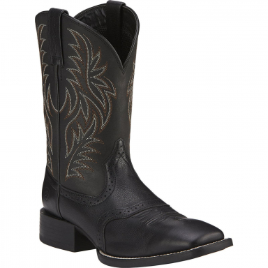 Ariat Mens 11 Inch Wide Square Toe Western Cowboy Boot Black
