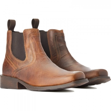 Ariat Mens Square Toe Cowboy Boot 6 Inch Barn Brown
