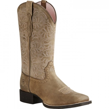 Ariat Womens Square Toe Cowgirl Boot 11 Inch Brown Bomber