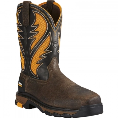 Ariat Mens Composite Toe Western Work Boot 11 Cocoa Brown