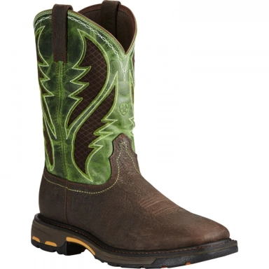 Ariat Mens Composite Toe Western Work Boot 11 Bruin Brown