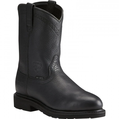 Ariat Mens Steel Toe Western Work Boot 10 Inch Black