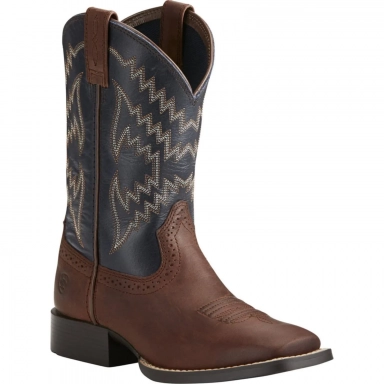 Ariat Youth Square Toe Cowboy Boot 8 Inch Brazen Brown