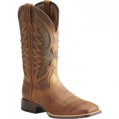 Ariat Mens Square Toe Cowboy Boot 13 Inch Distressed Brown