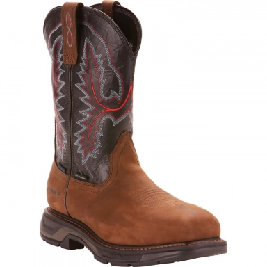 Ariat Mens Waterproof Carbon Toe Western Oily Distressed