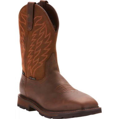 Ariat Mens Waterproof Steel Toe Western Work Boot 10 Inch
