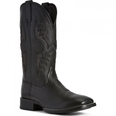 Ariat Mens Square Toe Cowboy Boot 13 Inch Black Carbon