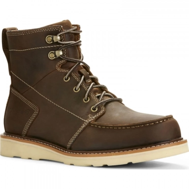 Ariat Mens Round Toe Cowboy Boot 6 Inch Distressed Brown
