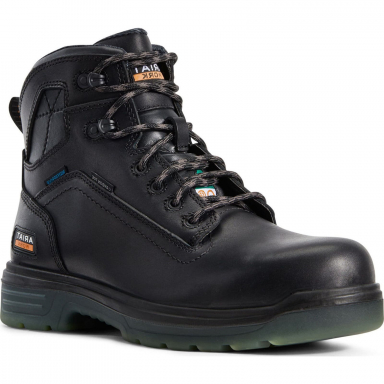 Ariat Mens 6 Inch Carbon Toe Round Work Boot Black