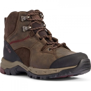 Ariat Womens Waterproof Hiking Boot 5 Inch Dark Brown