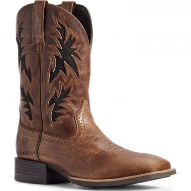 Ariat Mens Square Toe Cowboy Boot 11 Inch Dark Tan
