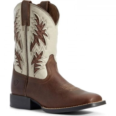 Ariat Youth Square Toe Cowboy Boot 8 Inch Cognac Candy