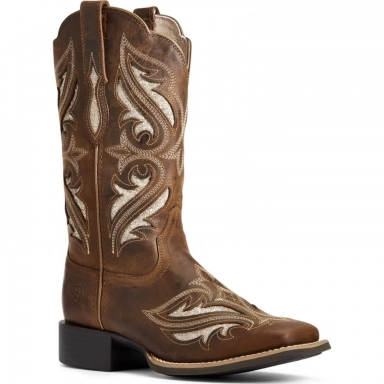Ariat Womens Square Toe Cowgirl Boot 11 Inch Sassy Brown