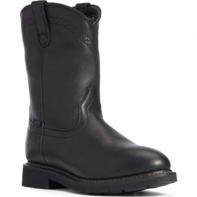 Ariat Mens Waterproof Western Work Boot 10 Inch Black