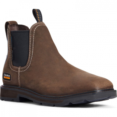 Ariat Mens Groundbreaker Chelsea Wide Square Toe H2O Work Boot 10034148