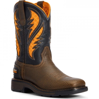 Ariat Youth Cowboy Boot 8 Inch Cocoa Brown