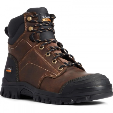 Ariat Mens Work Boot 6 Inch Distressed Brown