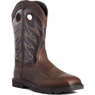 Ariat Mens Steel Toe Western Work Boot 11 Inch Brown Bitter